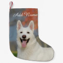 Search for white dog christmas stockings Cute