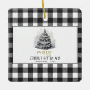 Search for farmhouse christmas tree decorations Black and white