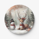 Search for christmas deer plates Snowman