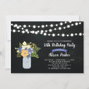 Search for mason jar birthday invitations Chalkboard