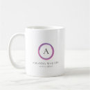 Search for pink monogram coffee mugs Business