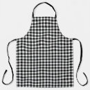 Search for black and white gingham aprons Country