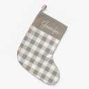 Search for beige christmas stockings Gingham