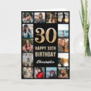 Search for thirtieth cards Black and gold