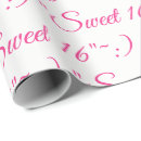 Search for sweet 16 wrapping paper Pink