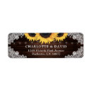 Search for wood lace return address labels Sunflower