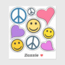 Search for peace love and happiness stickers Heart