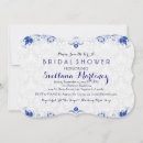 Search for royal blue damask invitations White