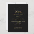 Search for classic 90th birthday invitations Typography