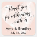 Search for thanks for celebrating with us wedding stickers Typography