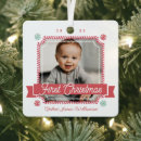 Search for candy cane christmas tree decorations Baby's first christmas