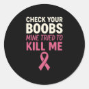 Search for funny cancer stickers Pink