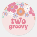 Search for bright floral stickers Retro