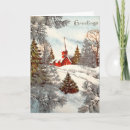 Search for vintage church christmas cards Snow scene