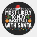 Search for round basketball stickers Xmas