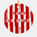 Search for red and white candy christmas tree decorations Stripes