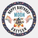 Search for space birthday stickers Astronaut birthday party