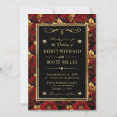 Search for red black gold wedding invitations Glitter