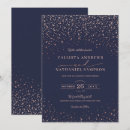 Search for rose gold and navy blue wedding invitations Typography
