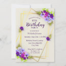 Search for geometric 40th birthday invitations Floral