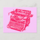 Search for retro typewriter postcards Pink