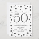 Search for silver 50th birthday invitations Glam