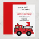 Search for red truck invitations Firetruck