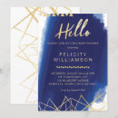 Search for navy and gold baby shower invitations Navy blue watercolor
