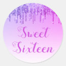 Search for purple sparkles stickers Sweet 16