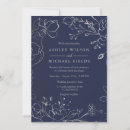Search for navy blue and grey wedding invitations Floral