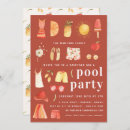 Search for barbeque graduation invitations Pool party