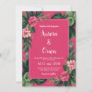 Search for hot pink wedding invitations Watercolor flower bouquet