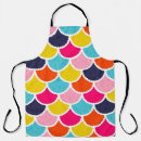 Search for fish pattern aprons Blue