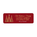 Search for gold text return address labels Traditional