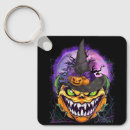 Search for scary face key rings Pumpkin