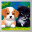 Search for cute kitten and puppy posters Pets