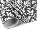 Search for black and white damask wrapping paper William morris