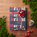 Search for boho christmas wrapping paper Merry and bright