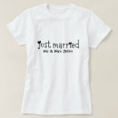Search for newly married tshirts Bride and groom