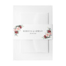 Search for floral wedding invitation belly bands Spring summer fall