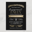 Search for black and gold engagement party invitations Typography