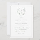Search for green wreath invitations Calligraphy