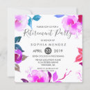 Search for womans purple retirement party invitations Floral