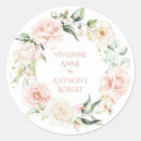 Search for blush wedding stickers Floral wreath