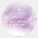 Search for purple first communion stickers Baptism