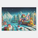 Search for christmas train wrapping paper North pole