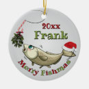 Search for funny fishing christmas tree decorations Fisherman