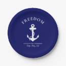 Search for nautical paper plates Navy blue white