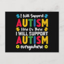 Search for autism support postcards Month
