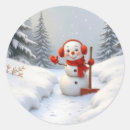 Search for red mitten stickers Snowman
